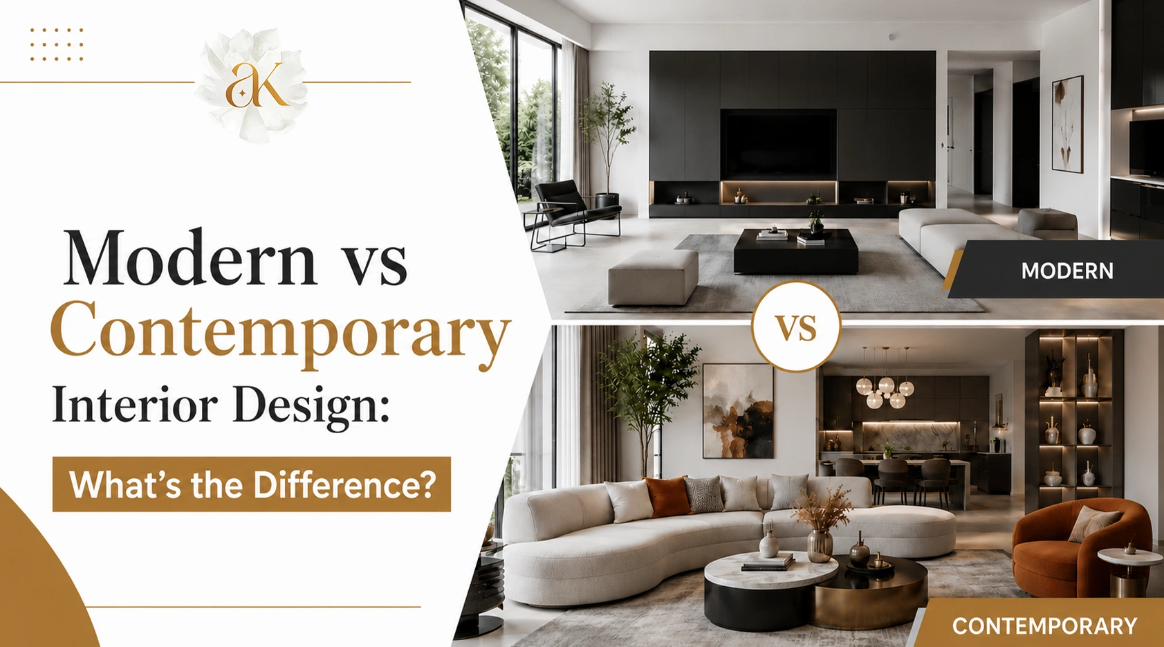 Modern vs Contemporary Interior Design